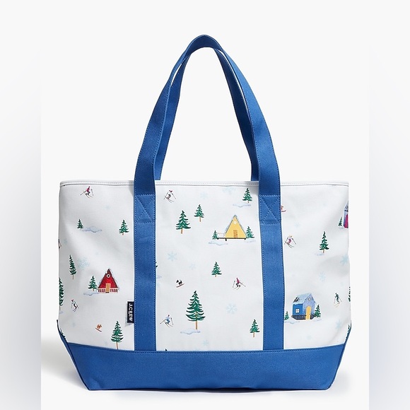 J. Crew Handbags - J. Crew Ski Structured Canvas Tote w/Zipper